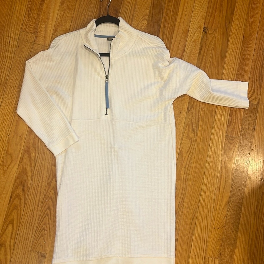 Lilla P waffle dress in cream size M
